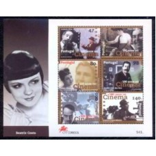 PORB123N-BLOCO 100 ANOS DO CINEMA - ATRIZ BEATRIZ COSTA - PORTUGAL - 1996 - N
