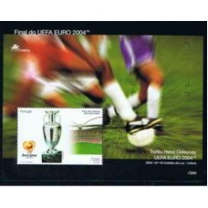 PORB204M-BLOCO CAMPEONATO EUROPEU DE FUTEBOL UEFA 2004 - TROFÉU - PORTUGAL - 2004 - MINT