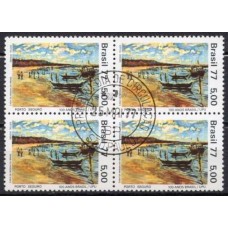 QC0985.03-QUADRA CENTENÁRIO DA FILIAÇÃO DO BRASIL À UPU, 5,00 - 1977 - CPD SÃO PAULO