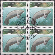 QC1092.16-QUADRA PROTEÇÃO À NATUREZA - PARQUE NACIONAL DA AMAZÔNIA, PEIXE-BOI - 1979 - CPD MANAUS