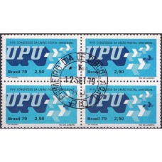 QC1105.23-QUADRA XVIII CONGRESSO DA UNIÃO POSTAL UNIVERSAL, 2,50 SÍMBOLO - 1979 - CPD RIO