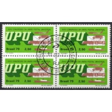 QC1106.23A-QUADRA XVIII CONGRESSO DA UNIÃO POSTAL UNIVERSAL, 2,50 TRANSPORTES POSTAIS - 1979 - CPD RIO DE JANEIRO
