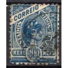 RE0097U.01-SELO MADRUGADA REPUBLICANA NOVAS CORES, 200 RÉIS COM LINHA - 1900 - U
