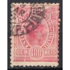 RE0102U.02-SELO MADRUGADA REPUBLICANA - MARGENS GRANDES ENTRE OS SELOS, 100 RÉIS - 1902/05 - U