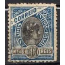 RE0105U.03-SELO MADRUGADA REPUBLICANA - MARGENS GRANDES ENTRE OS SELOS, 500 RÉIS - 1902/05 - U