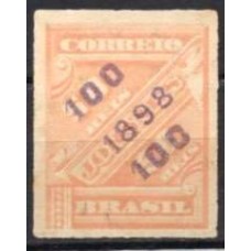 RE0115U.01-SELO JORNAIS DE 1889 SOBRESTAMPADOS, 100/50 RÉIS - 1899 - U