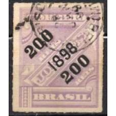 RE0116U.02-SELO JORNAIS DE 1889 SOBRESTAMPADOS, 200/100 RÉIS - 1898 - U