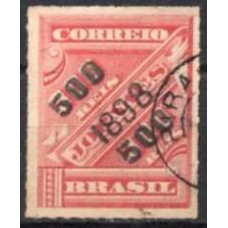 RE0118U.10-SELO JORNAIS DE 1889 SOBRESTAMPADOS, 500/300 RÉIS - 1899 - U
