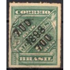 RE0120U.01-SELO JORNAIS DE 1889 SOBRESTAMPADOS, 700/500 RÉIS - 1899 - U