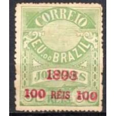 RE0128N.02-SELO JORNAIS DE 1890 SOBRESTAMPADOS, 100/50 RÉIS - 1898 - N