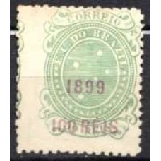 RE0130N.03-SELO CRUZEIRO DO SUL, 100 SOBRE 50 RÉIS - 1899 - N
