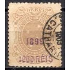 RE0134U.01-SELO CRUZEIRO DO SUL, 1000 SOBRE 700 RÉIS - 1899 - U
