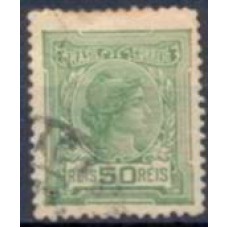 RE0157U-SELO ALEGORIAS REPUBLICANAS E INSTRUÇÃO, 50 RÉIS - 1918 - U
