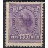 RE0160N.02-SELO ALEGORIAS REPUBLICANAS E INSTRUÇÃO, 500 RÉIS - 1918 - N COM GOMA