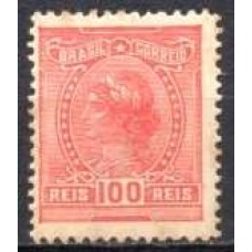 RE0165N.03-SELO ALEGORAS REPUBLICANAS E INSTRUÇÃO DENTEAÇÃO 12,25X13,5, 100 RÉIS - 1918/19 - N COM GOMA