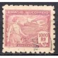 RE0206U.01-SELO VOVÓ PARTE 1, 1.000 RÉIS DENTEAÇÃO 8,5 FILIGRANA 'D' - 1921/28 - U