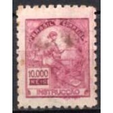RE0292N.01-SELO VOVÓ PARTE 2, 10.000 RÉIS FILIGRANA 'F' DENTEAÇÃO 9 - 1932/34 - N