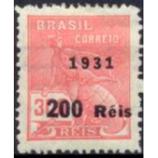 RE0346N-SELO VOVÓ COM VALOR REDUZIDO, 200/300 RÉIS FILIGRANA 'H' - 1931 - N