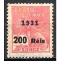 RE0347N.01-SELO VOVÓ COM VALOR REDUZIDO, 200/300 RÉIS FILIGRANA 'I' - 1931 - N