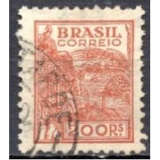 RE0415U-SELO NETINHA COM TRAÇOS VERDES NO VERSO, 200 RÉIS FILIGRANA 'P' - 1941 - U