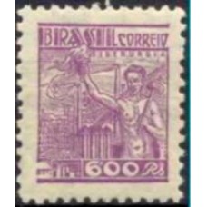 RE0417N-SELO NETINHA COM TRAÇOS VERDES NO VERSO, 600 RÉIS FILIGRANA 'P' - 1941 - N