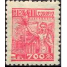 RE0418N-SELO NETINHA COM TRAÇOS VERDES NO VERSO, 700 RÉIS FILIGRANA 'P' - 1941 - N