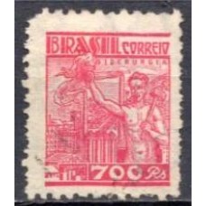 RE0418U-SELO NETINHA COM TRAÇOS VERDES NO VERSO, 700 RÉIS FILIGRANA 'P' - 1941 - U