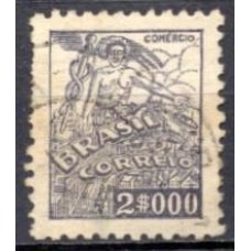 RE0421U-SELO NETINHA COM TRAÇOS VERDES NO VERSO, 2.000 RÉIS FILIGRANA 'P' - 1941 - U