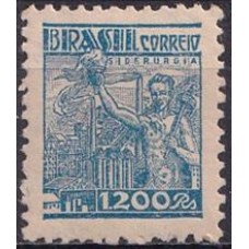 RE0432NA-SELO NETINHA COM TRAÇOS VERDES NO VERSO, 1.200 RÉIS FILIGRANA 'M' VERTICAL - 1942 - N