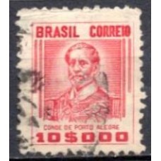 RE0435UA-SELO NETINHA COM TRAÇOS VERDES NO VERSO, 10.000 RÉIS FILIGRANA 'M' VERTICAL - 1942 - U