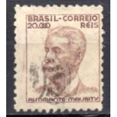 RE0436U.03-SELO NETINHA COM TRAÇOS VERDES NO VERSO, 20.000 RÉIS FILIGRANA 'M' HORIZONTAL - 1942 - U