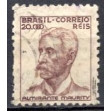 RE0436U.04-SELO NETINHA COM TRAÇOS VERDES NO VERSO, 20.000 RÉIS FILIGRANA 'M' HORIZONTAL - 1942 - U