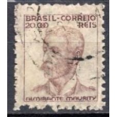 RE0436U.10-SELO NETINHA COM TRAÇOS VERDES NO VERSO, 20.000 RÉIS FILIGRANA 'M' HORIZONTAL - 1942 - U