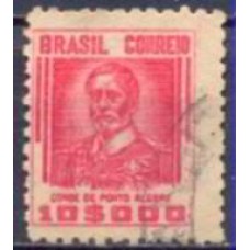 RE0453U-SELO NETINHA COM TRAÇOS VERDES NO VERSO, 10.000 RÉIS FILIGRANA 'O' PAPEL FINO - 1942/46 - U