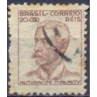 RE0454U-SELO NETINHA COM TRAÇOS VERDES NO VERSO, 20.000 RÉIS FILIGRANA 'O' PAPEL FINO - 1942/46 - U