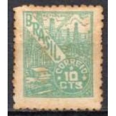 RE0481N.01-SELO NETINHA COM TRAÇOS VERDES NO VERSO FILIGRANA 'Q', 10 CTS - 1948 - N
