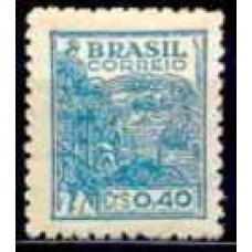 RE0483N-SELO NETINHA COM TRAÇOS VERDES NO VERSO FILIGRANA 'Q', CR$ 0,40 - 1947 - N