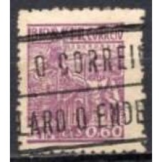 RE0484U-SELO NETINHA COM TRAÇOS VERDES NO VERSO FILIGRANA 'Q', CR$ 0,60 - 1949 - U