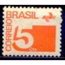 RE0538M-SELO TIPO CIFRA PAPEL ACETINADO, 5CTS - 1972 - MINT