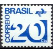 RE0542M-SELO TIPO CIFRA PAPEL FOSFORESCENTE, 20CTS - 1972 - MINT