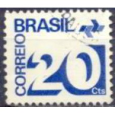 RE0542U-SELO TIPO CIFRA PAPEL FOSFORESCENTE, 20CTS - 1972 - U
