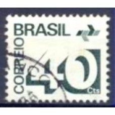 RE0544U-SELO TIPO CIFRA PAPEL FOSFORESCENTE, 40CTS - 1973 - U
