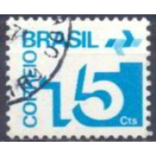 RE0546U-SELO TIPO CIFRA COM BARRAS FOSFORESCENTES, 15CTS - 1975 - U