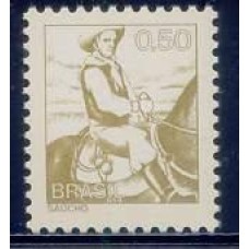 RE0576N-SELO TIPOS E PROFISSÕES NACIONAIS - COM MOLDURA FOSFORESCENTE, GAÚCHO - 1979 - N