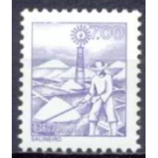 RE0596M-SELO TIPOS E PROFISSÕES NACIONAIS - PAPEL FOSFORESCENTE, SALINEIRO - 1980 - MINT