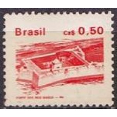 RE0656M-SELO PATRIMÔNIO HISTÓRICO E ARTÍSTICO BRASILEIRO - IMPRESSORA GOEBEL - PAPEL FOSFORESCENTE, 0,50 - 1988 - MINT