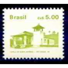 RE0664N-SELO PATRIMÔNIO HISTÓRICO E ARTÍSTICO BRASILEIRO - MOLDURA FOSCORESCENTE - DENTEAÇÃO 13X12,5, 5,00 - 1988 - N
