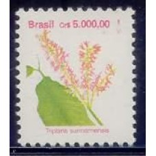 RE0688M-SELO FLORA BRASILEIRA PADRÃO CRUZEIRO, 5.000,00 - 1992 - MINT