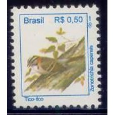 RE0715M-SELO PÁSSAROS URBANOS - PADRÃO REAL, TICO-TICO - 1994 - MINT