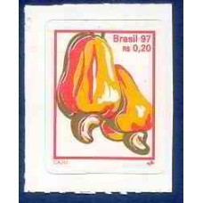 RE0739M-SELO FRUTAS PERCÉ EM LINHA, CAJU - 1997 - MINT